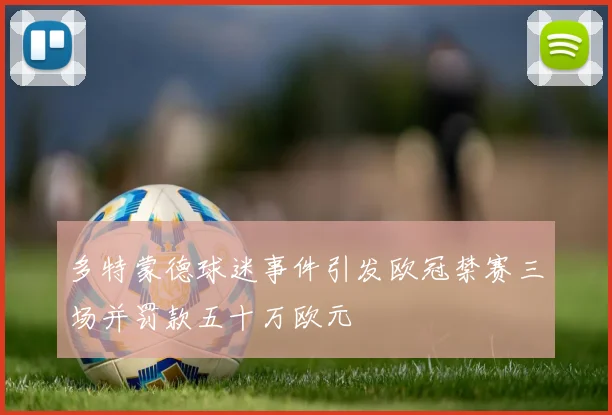 多特蒙德球迷事件引发欧冠禁赛三场并罚款五十万欧元